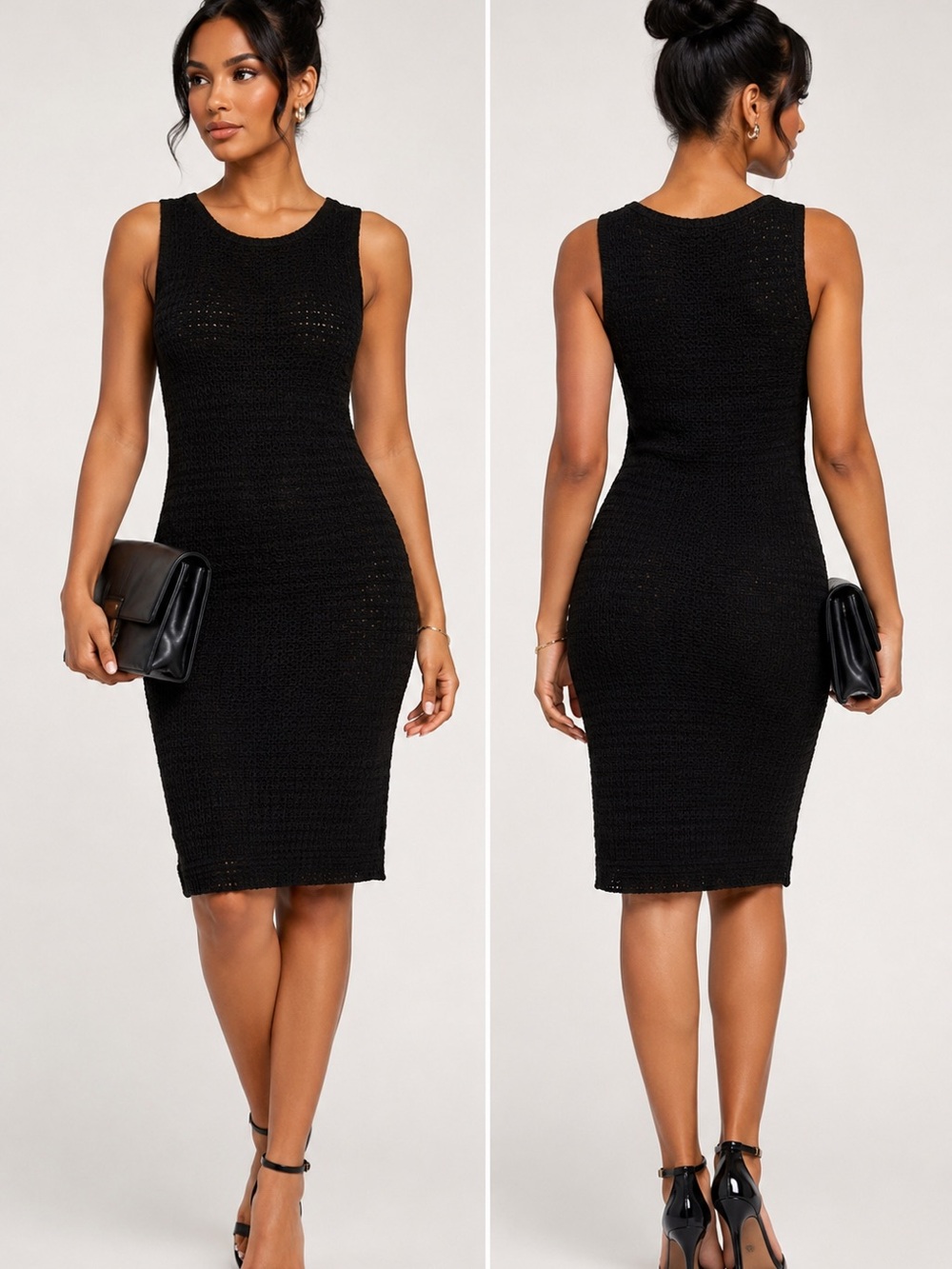 Rachel Comey Black Crochet Pima Cotton Midi Dress Size M Made in Peru
